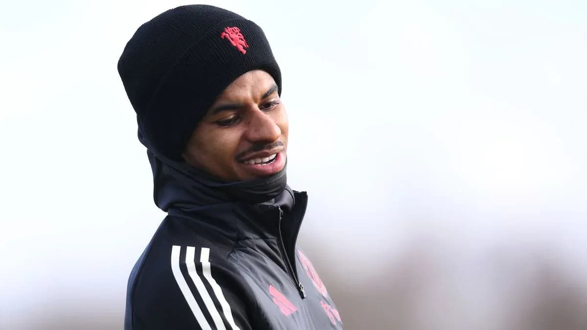 Player in winter training gear at practice