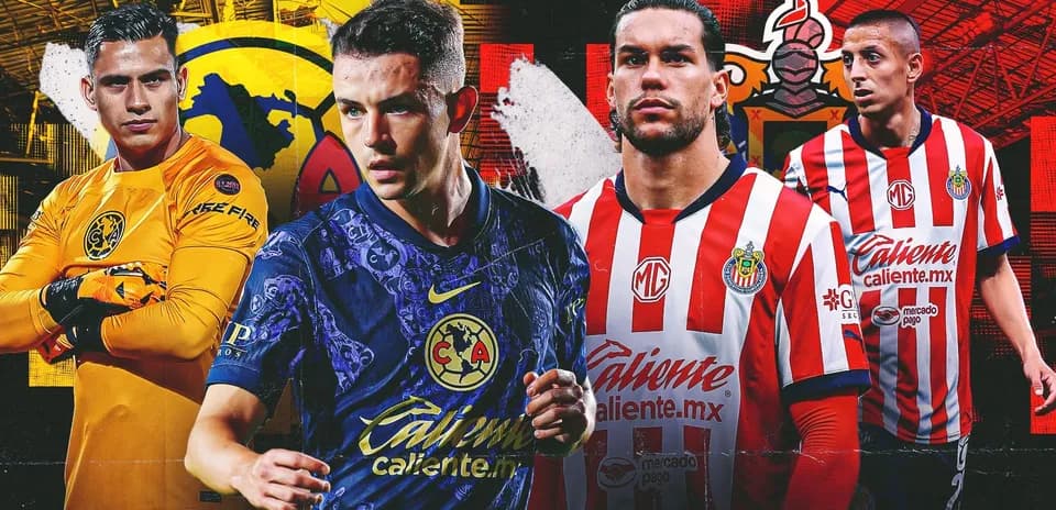 Club America and Chivas players in action