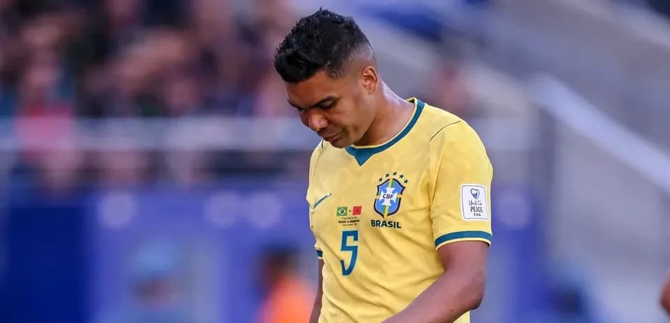 Brazil player looking down during a match