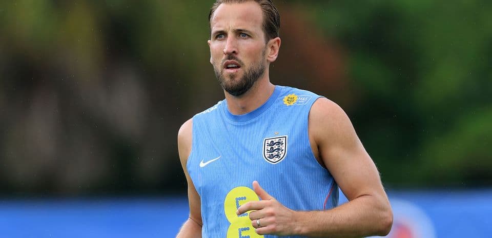 Player jogging during England training session