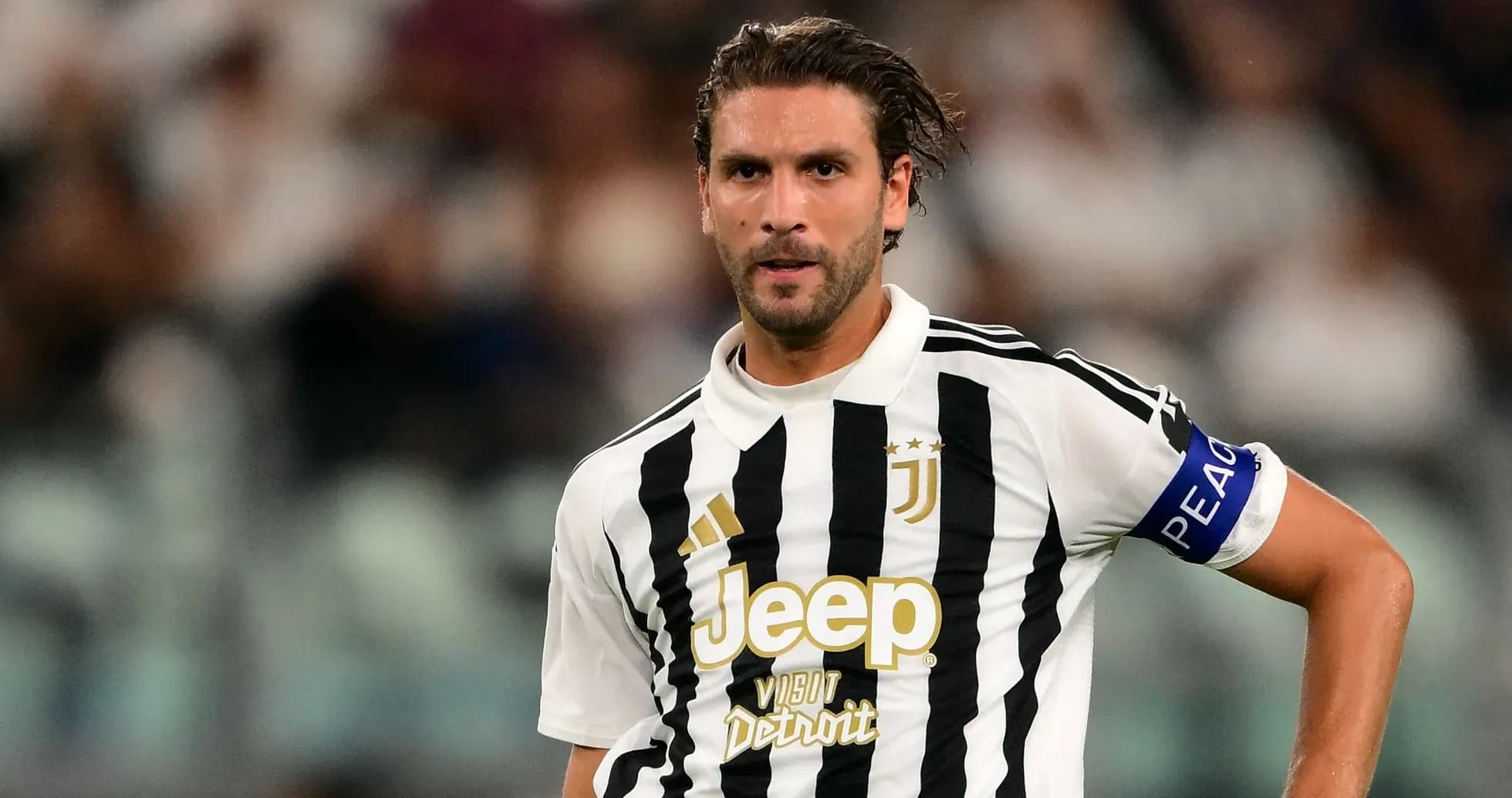 Juventus player wearing captain's armband during match