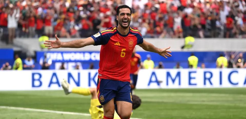 Spain player celebrating a goal during match