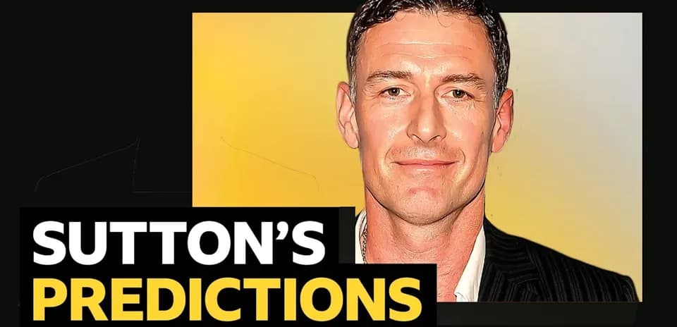Man with short hair and suit promoting predictions