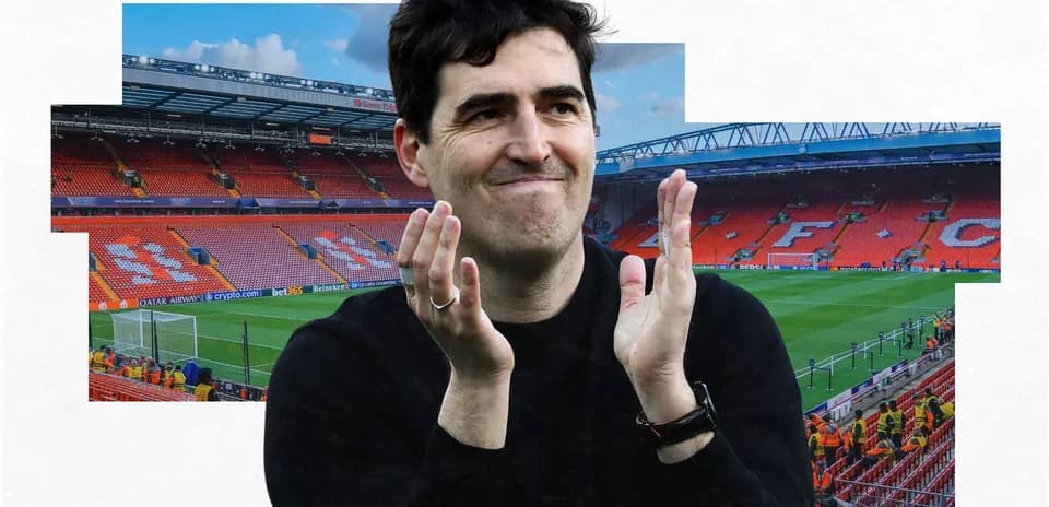 Man applauding in empty stadium stands