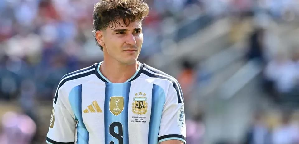 Player in Argentina kit during a match