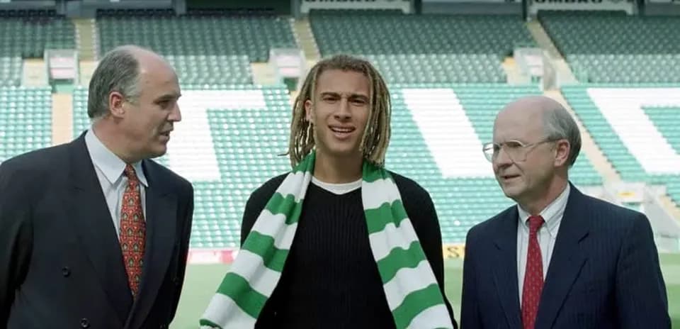 New player being introduced at press conference with executives