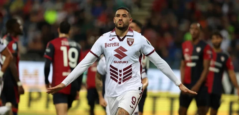 Torino player celebrating during Serie A match