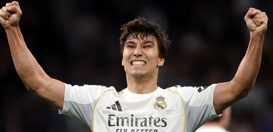 Real Madrid player celebrating a goal