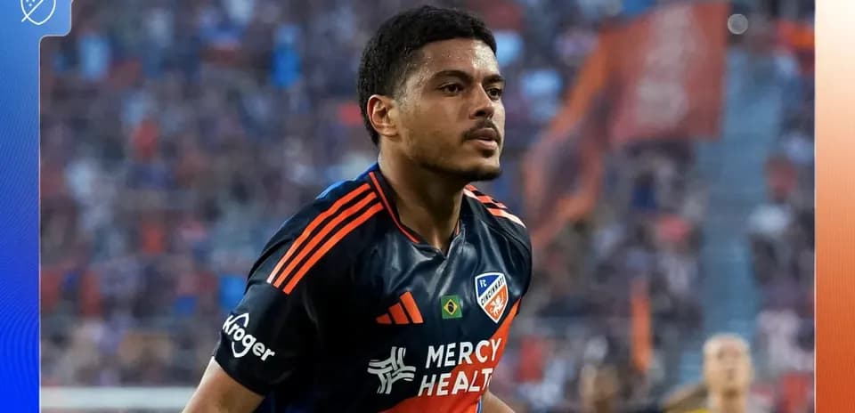 FC Cincinnati player celebrating during match