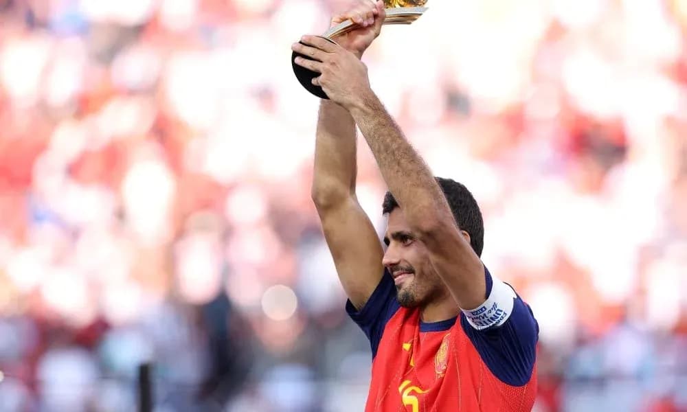 Player celebrating with trophy after winning match