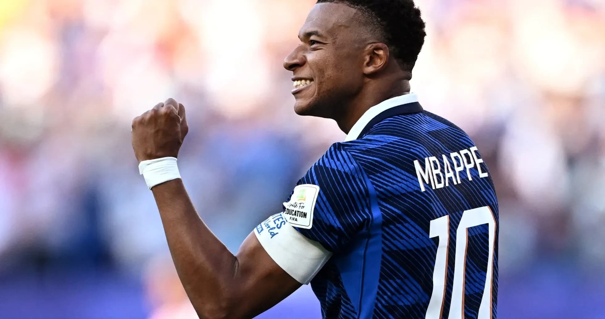 Player celebrating with fist pump after scoring