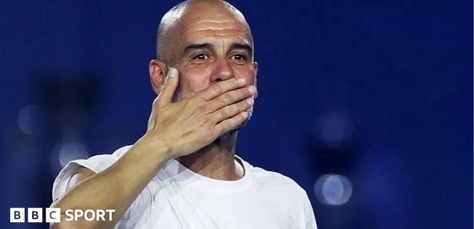 Manager gesturing during a match celebration