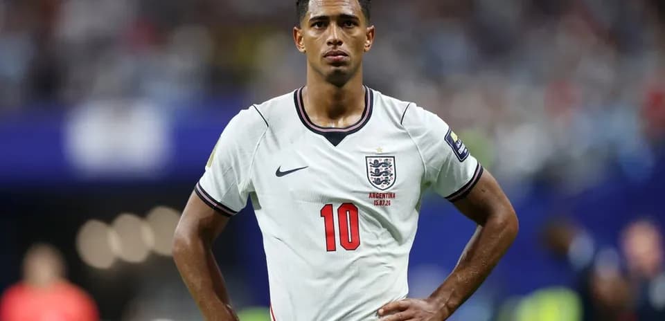 Player in England kit during match moment