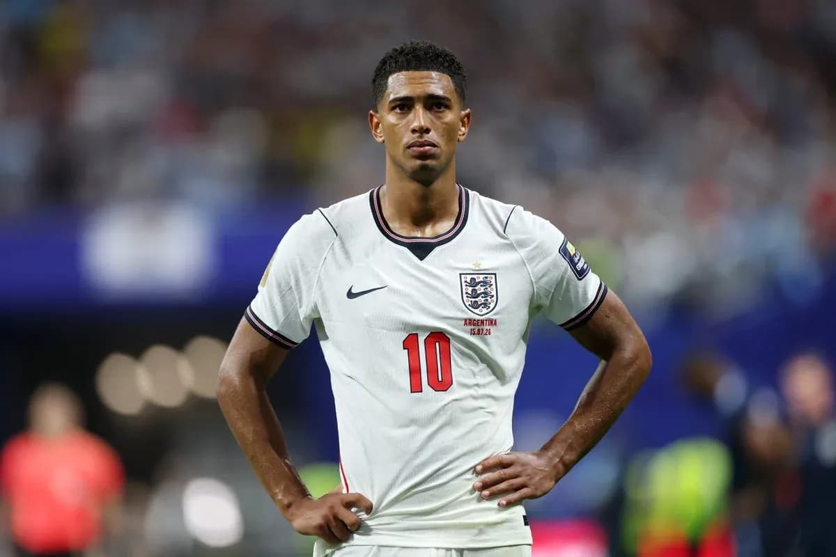 Player in England kit during match moment