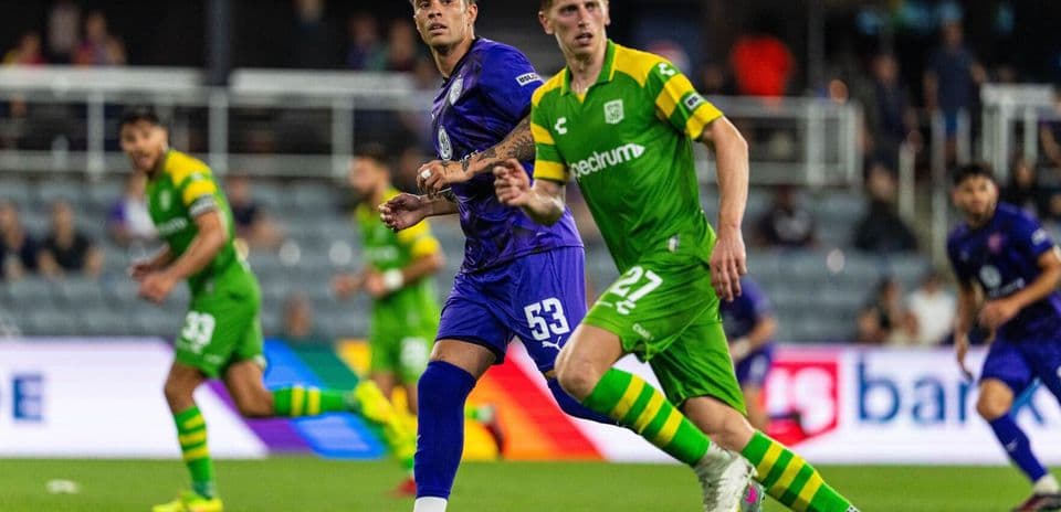 Players competing during Louisville vs Tampa Bay match