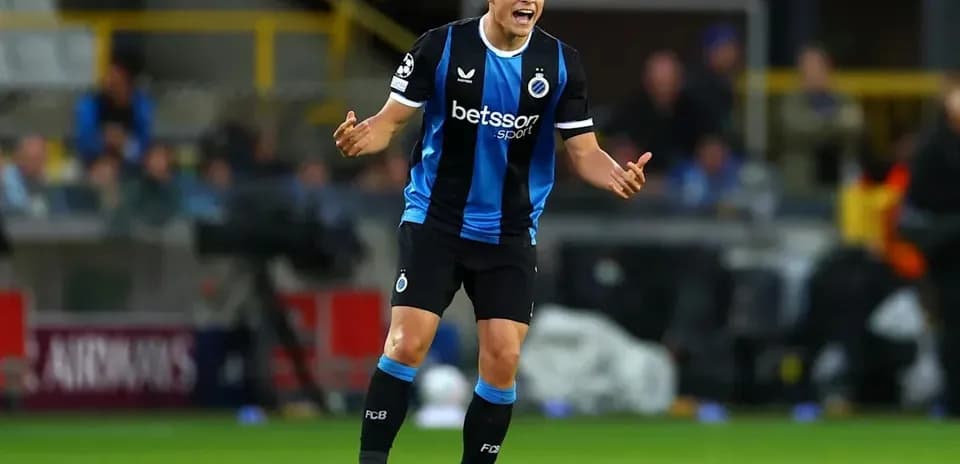 Player gesturing during a football match