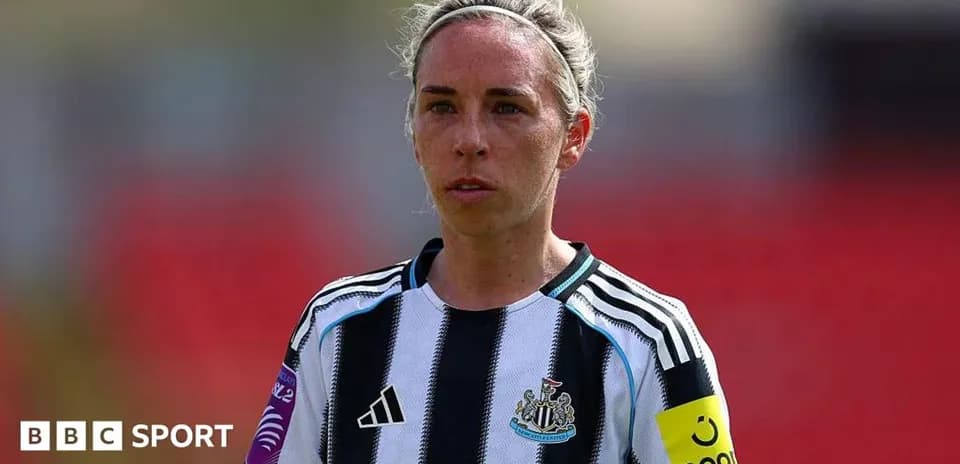 Player wearing Newcastle kit on the field
