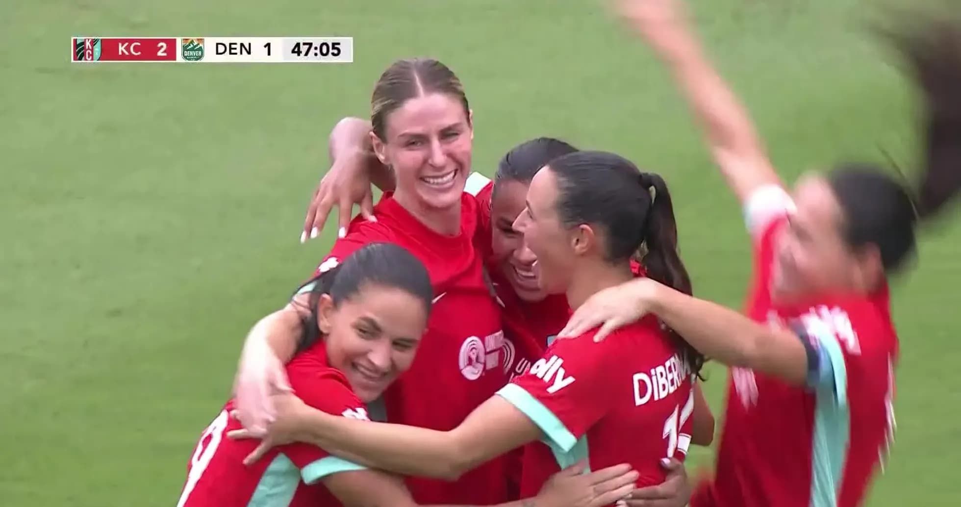 Kansas City players celebrating a goal