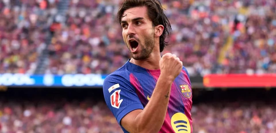 Barcelona player celebrating a goal at Camp Nou