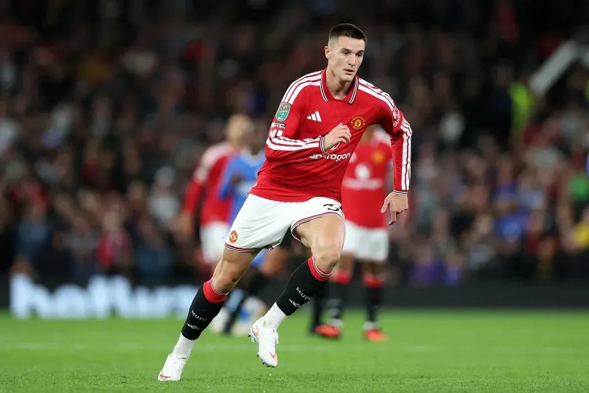 Player running during Manchester United match