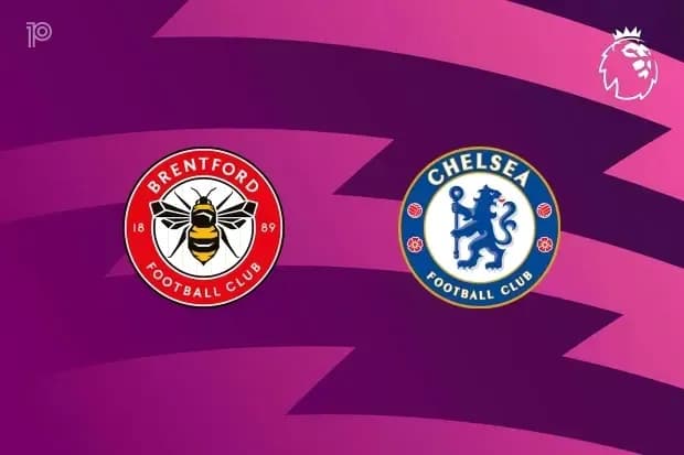 Logos of Brentford and Chelsea football clubs