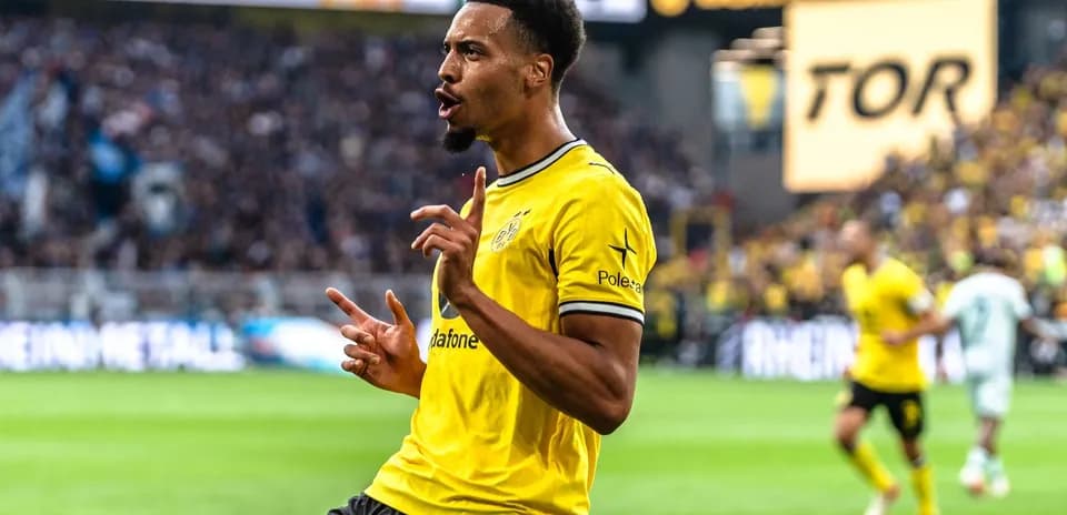 Player celebrating after scoring a goal in match