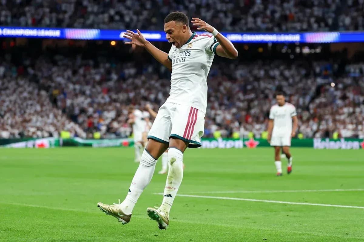 Player celebrating a goal on the pitch