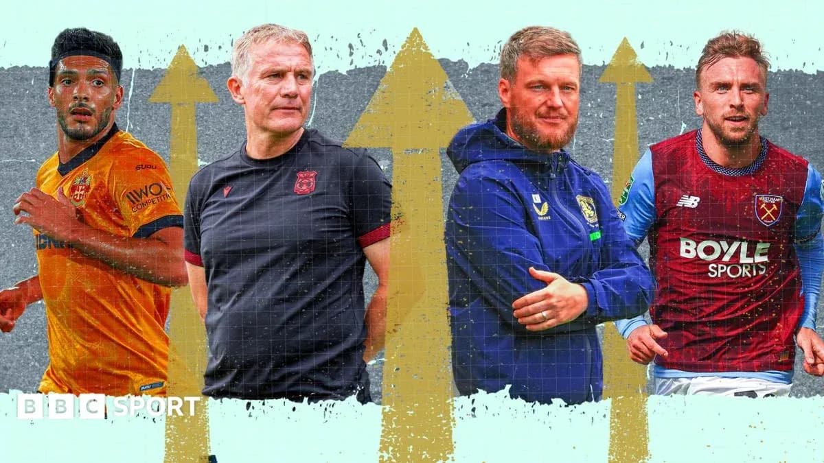 Football players and coaches in action collage