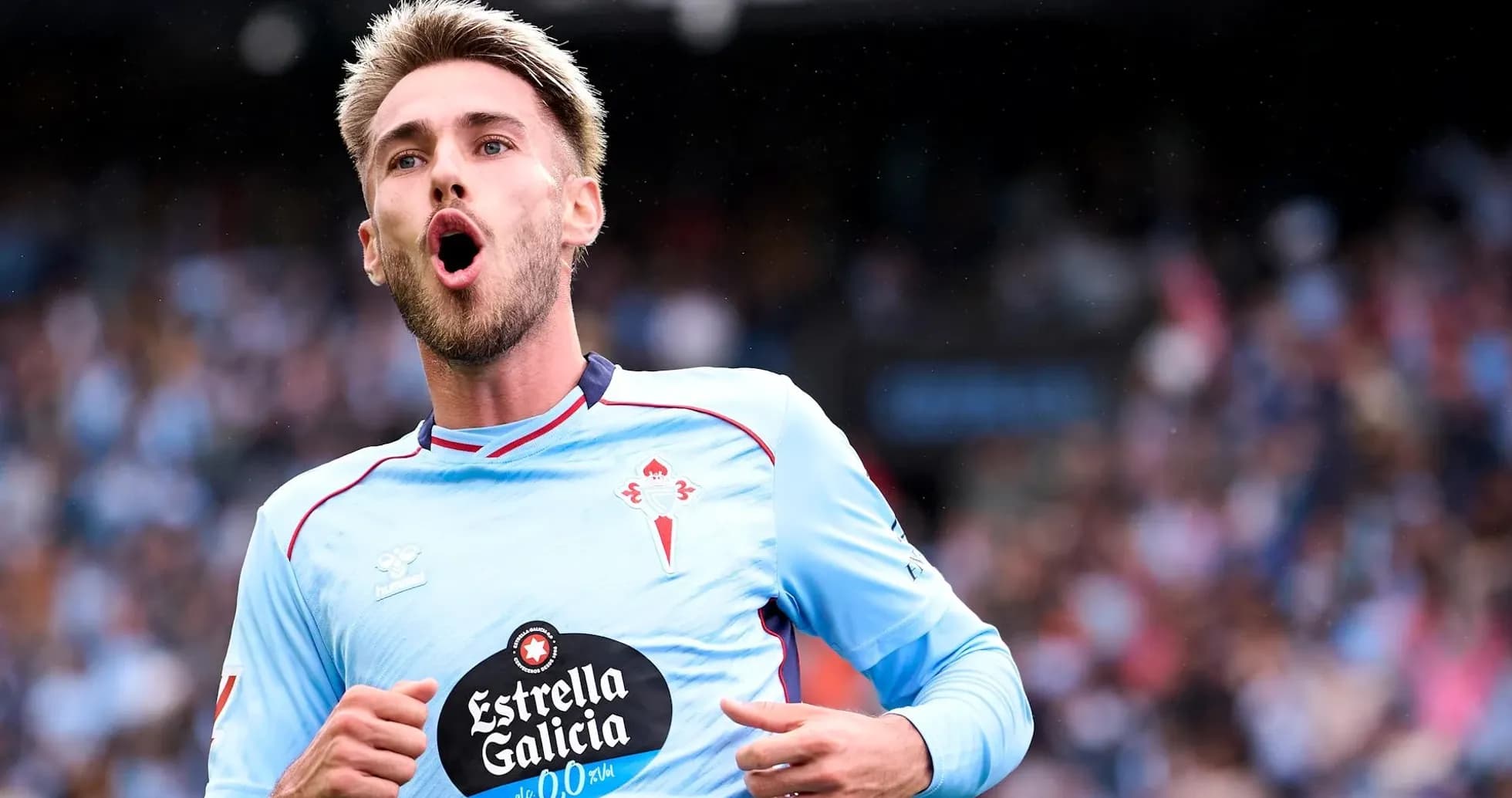 Celta Vigo player celebrating during La Liga match