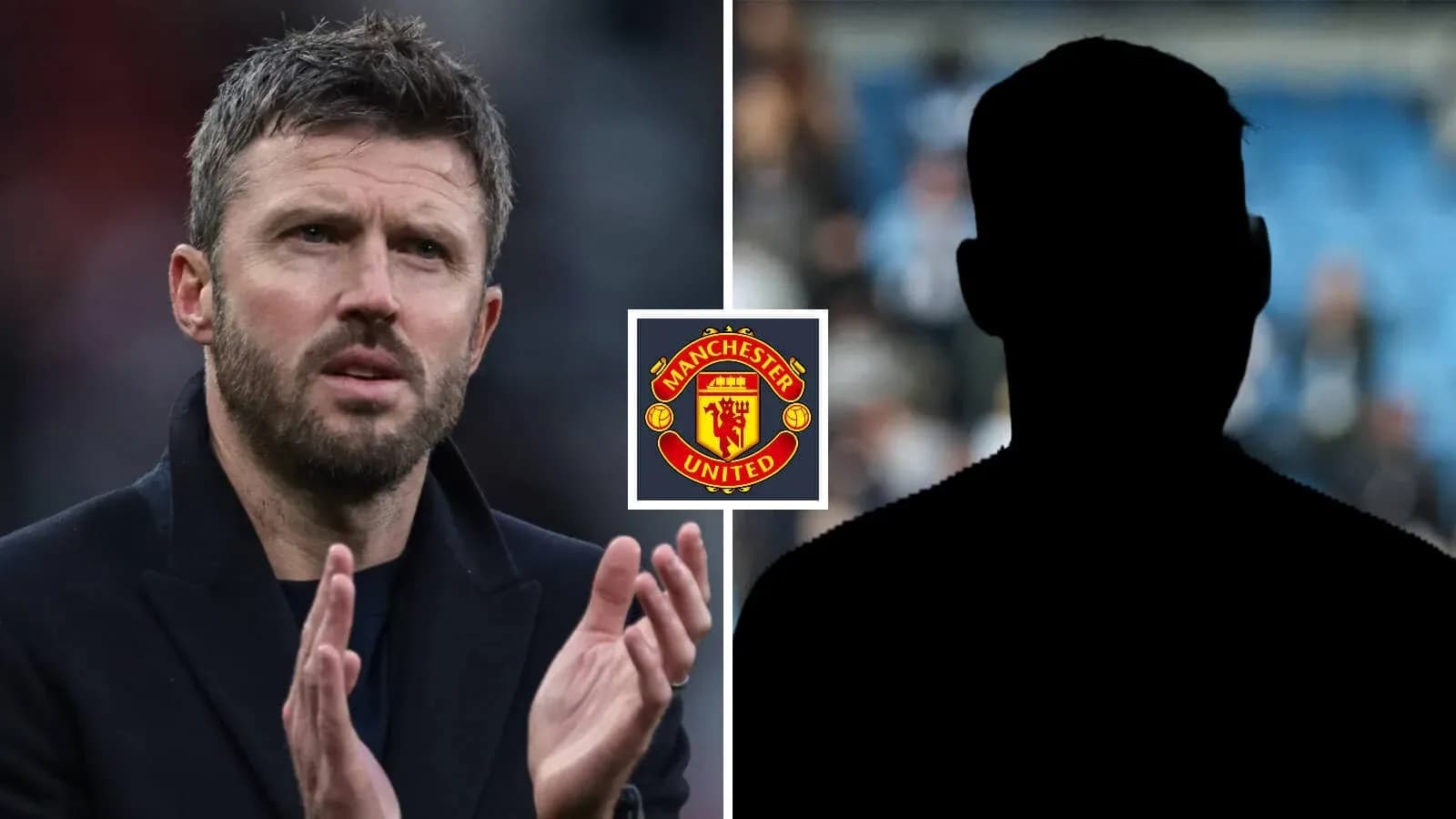 Coach applauding with Manchester United logo displayed