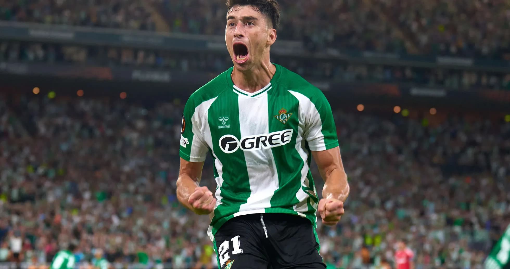 Real Betis player celebrating a goal