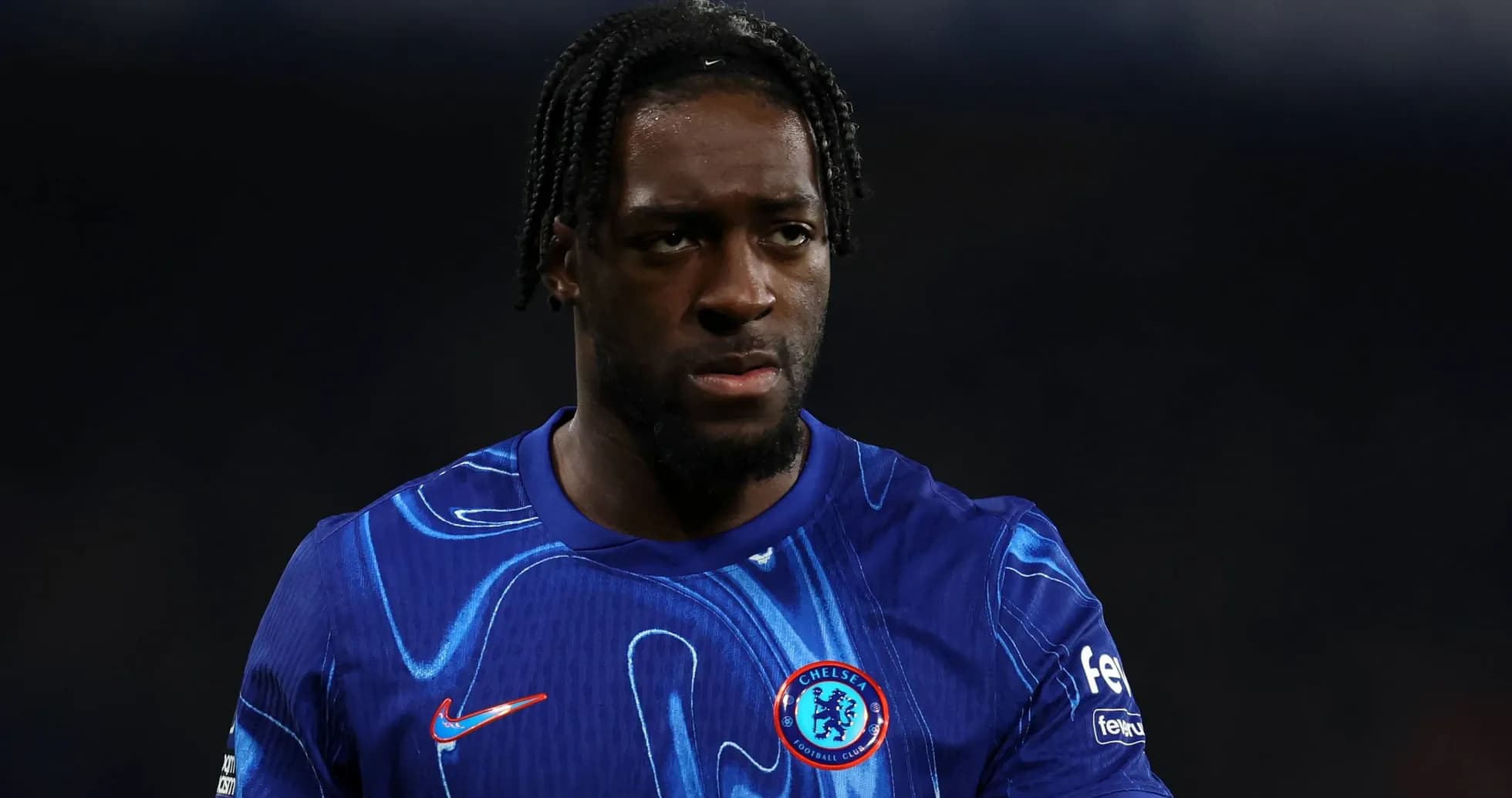Player in Chelsea jersey during match