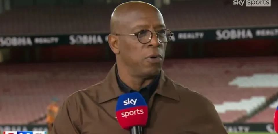 Sports commentator speaking during broadcast at stadium