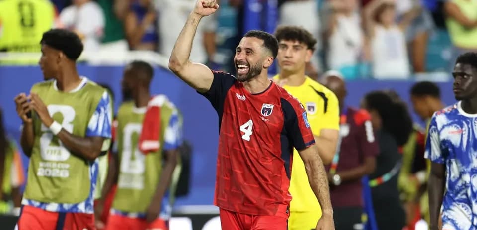 Player celebrating victory after a match