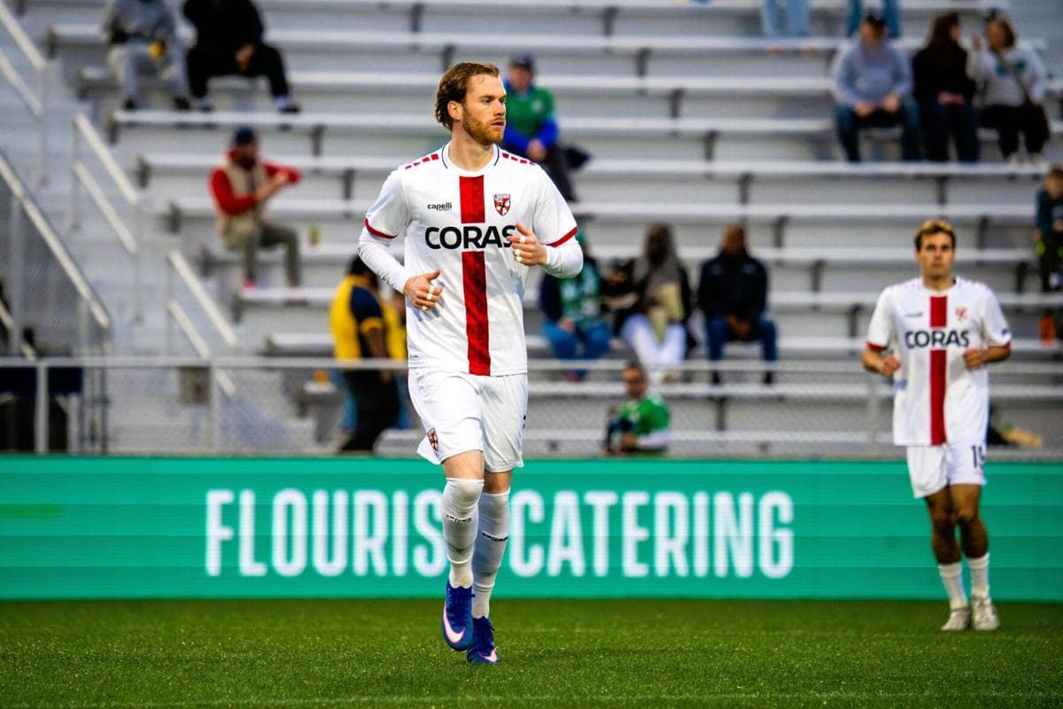 Player running during Loudoun United match