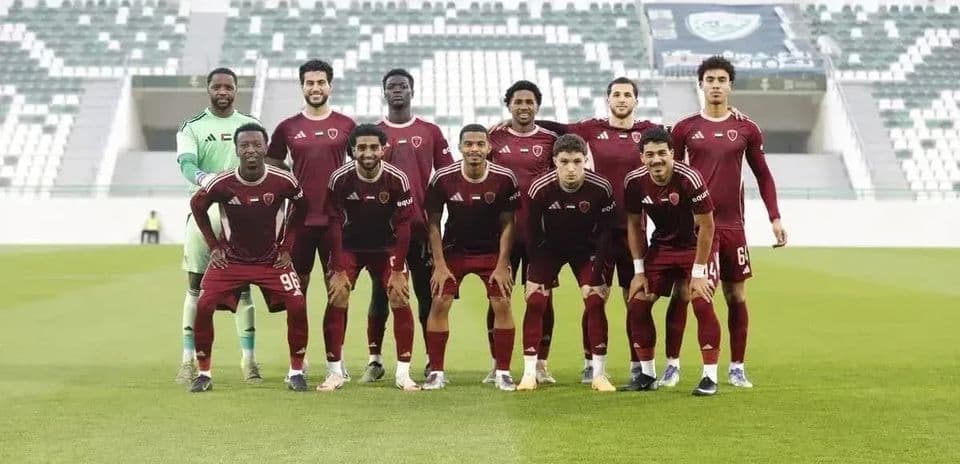 Shabab Al-Ahli Dubai U23 team posing for photo