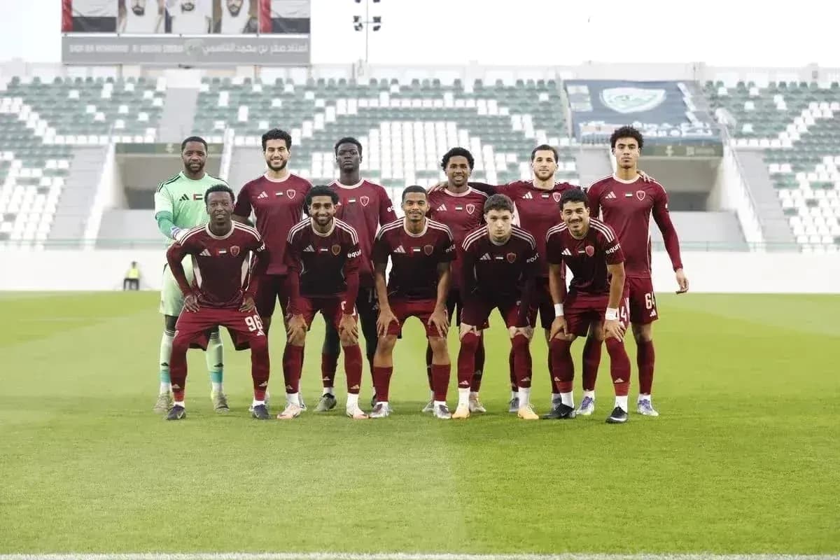 Shabab Al-Ahli Dubai U23 team posing for photo