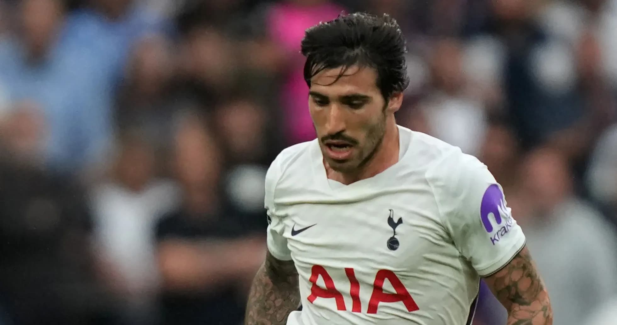 Player running with ball during Tottenham match