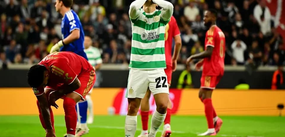 Celtic player reacts during match against opposing team