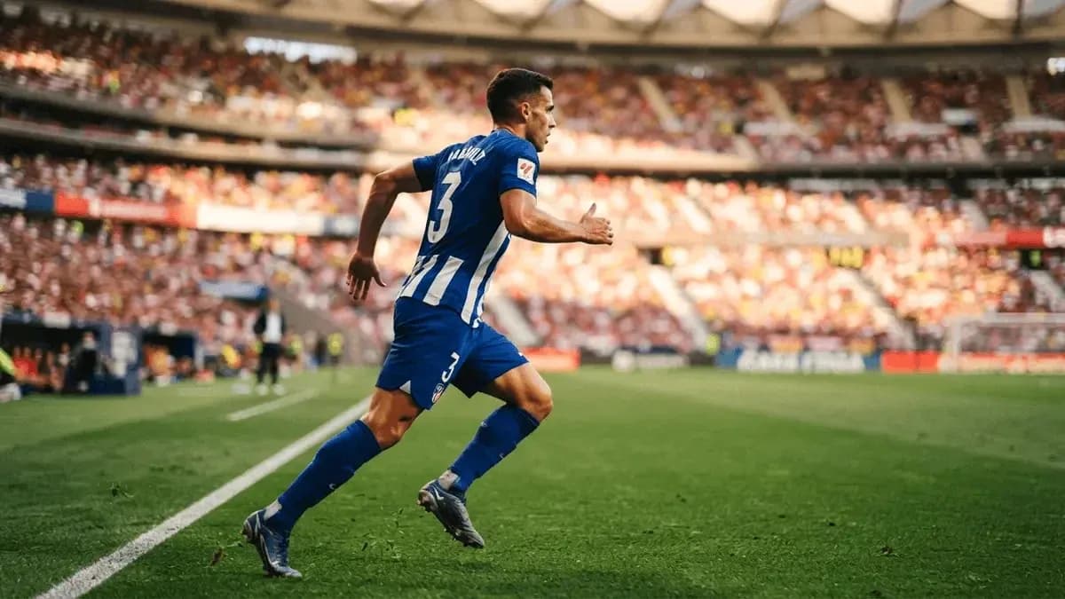 Player sprinting on the field during a match
