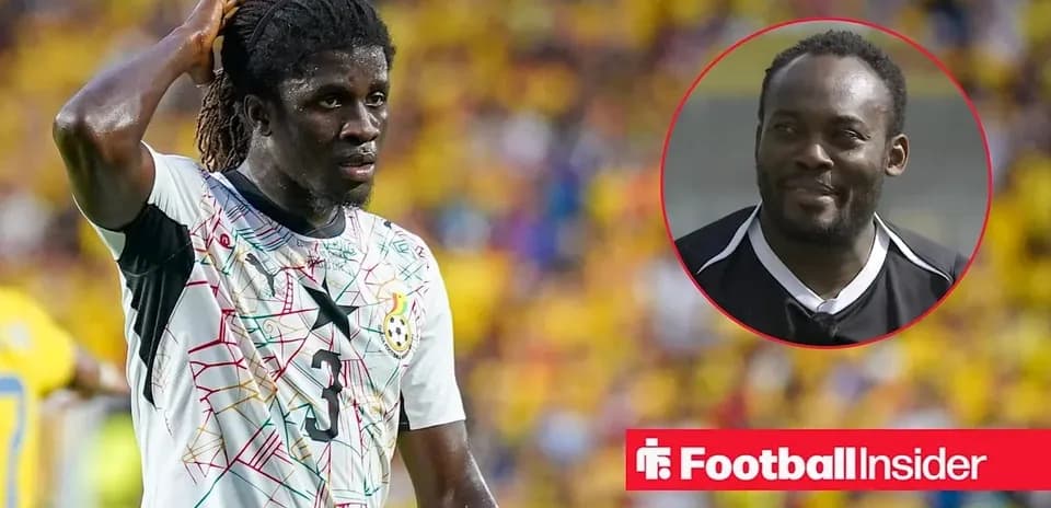 Ghana player looking concerned during match action