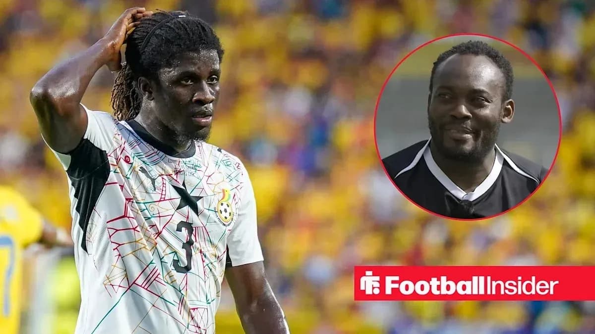 Ghana player looking concerned during match action