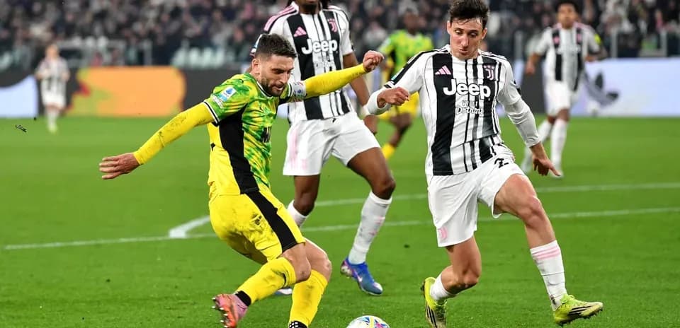 Players contesting for the ball during a match