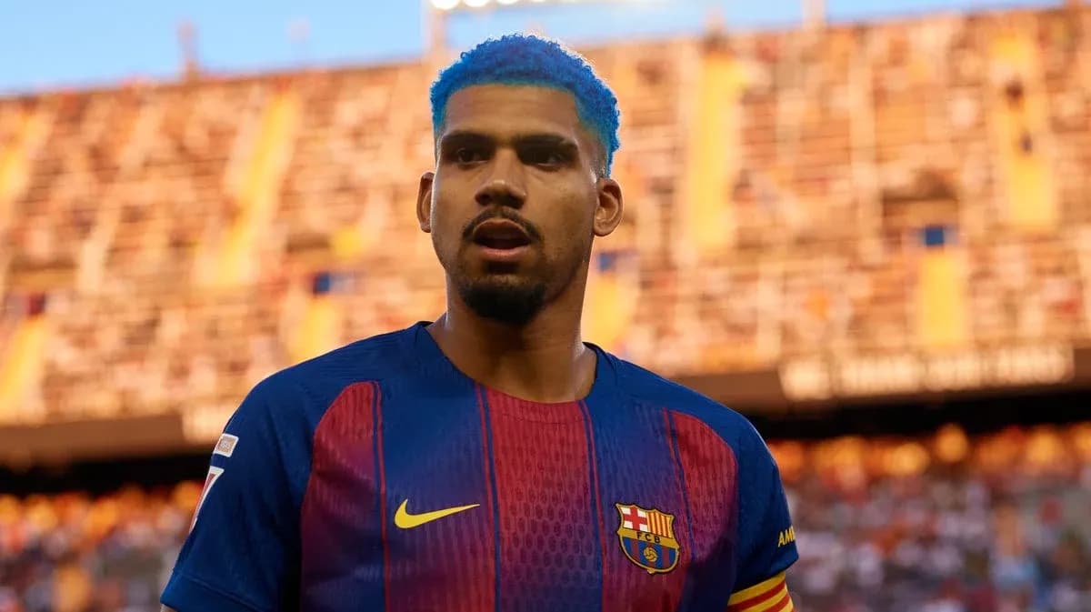 Player in Barcelona jersey during match at stadium