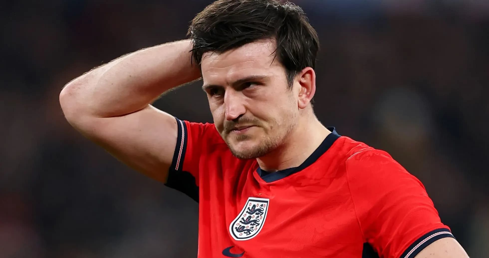 Player holding head in frustration during match