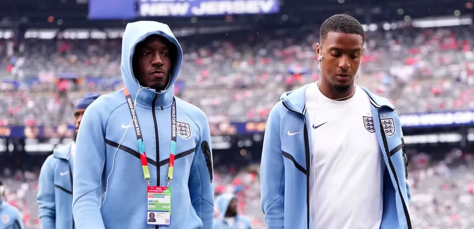 Players walking onto the field before match
