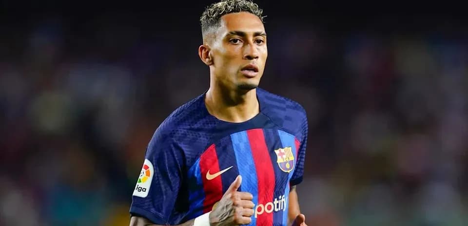 Barcelona player running during match action