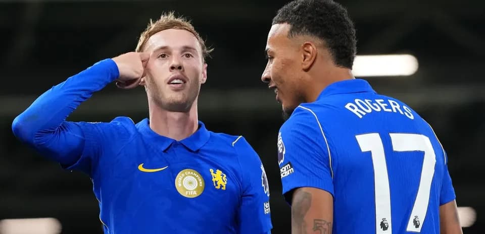 Two players celebrating during a match