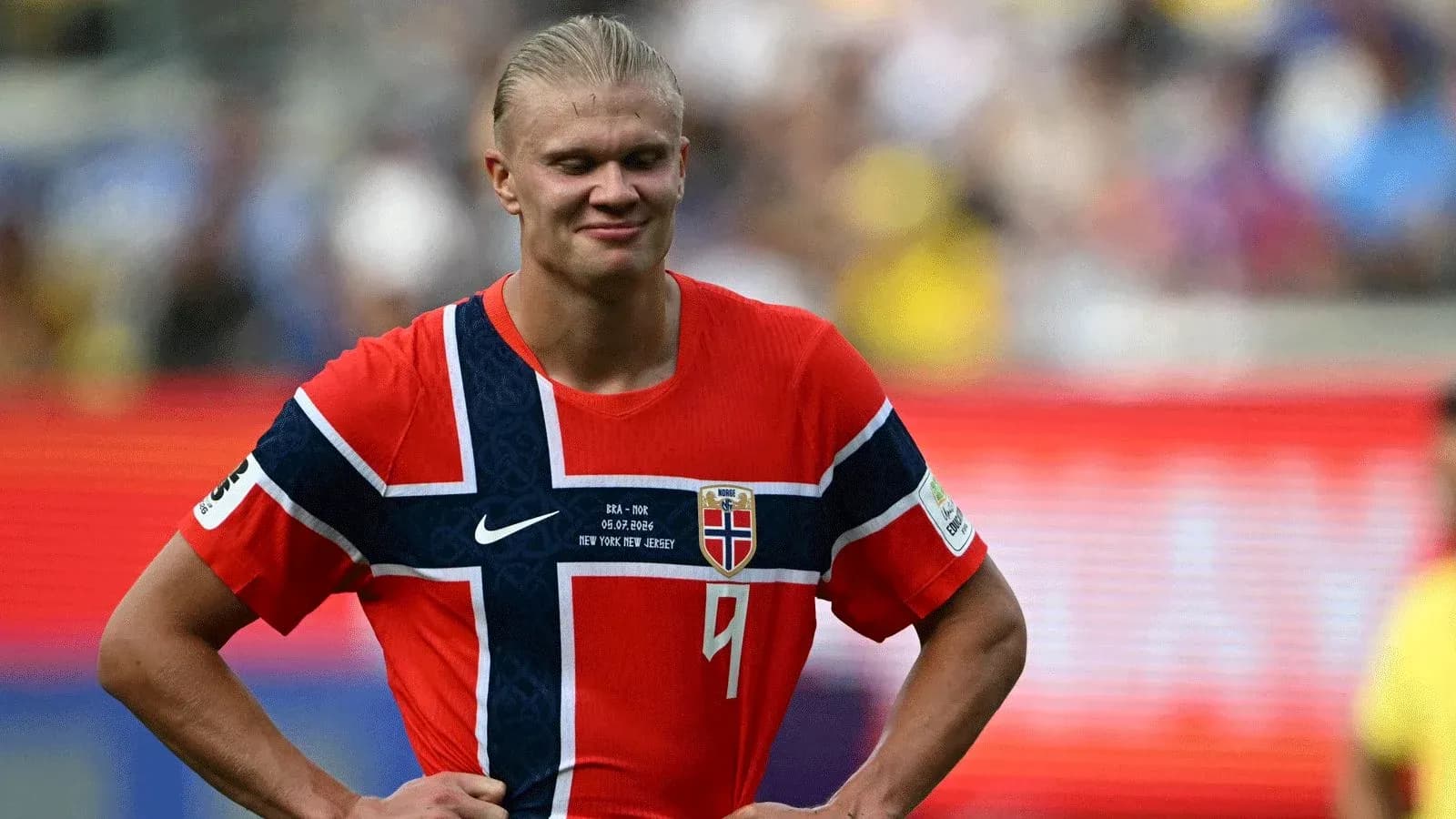 Player wearing Norway jersey during a match
