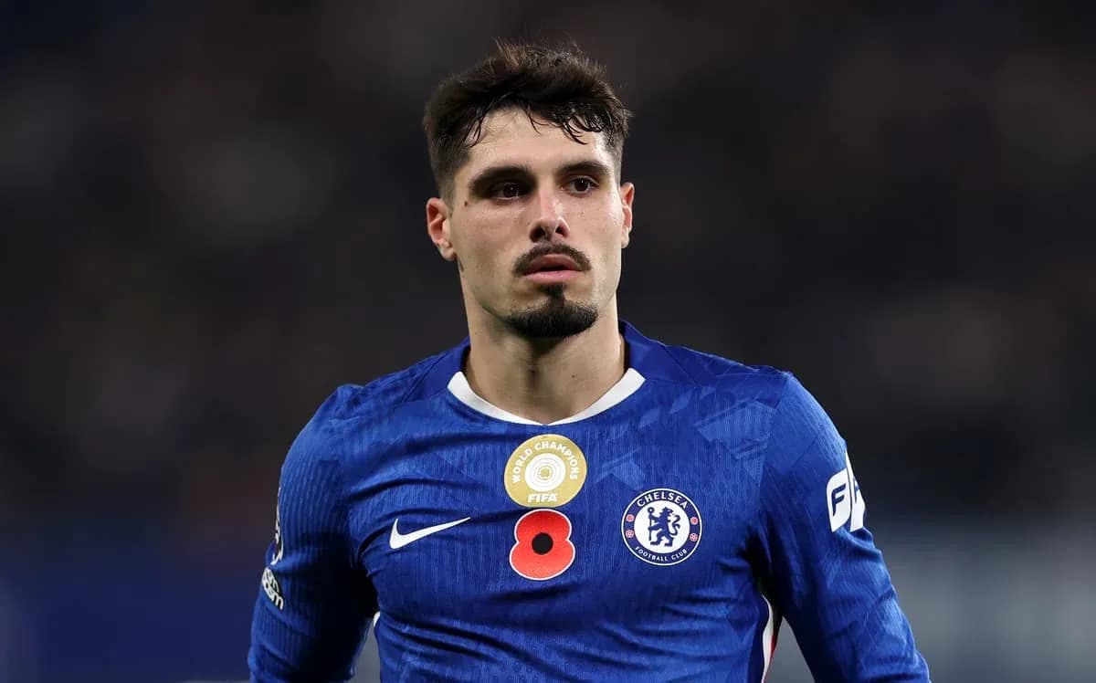 Player in blue Chelsea kit during match